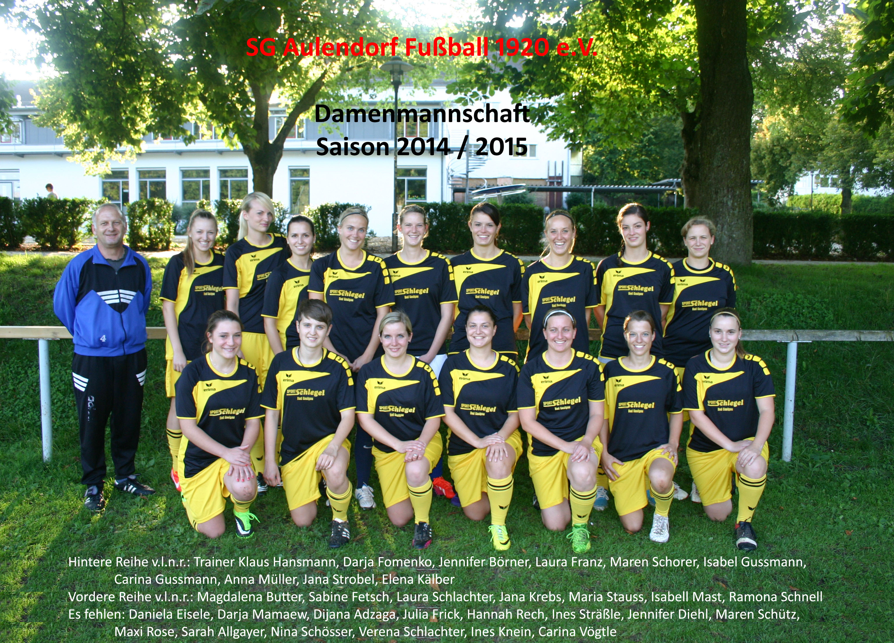 Damenmannschaft 2014-2015 - editiert