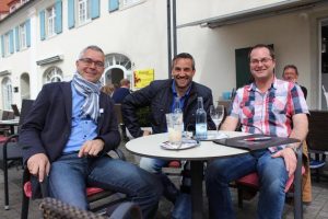 Christoph Szokolai, Eric Buraty und Jochen Haas standen der Schwäbischen Zeitung Rede und Antwort
